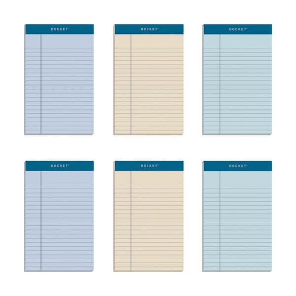 TOPS Prism+ Color Writing Pads, 5in x 8in, 100% Recycled, Legal Ruled, 50 Sheets Per Pad, Assorted Colors, Pack Of 6 Pads