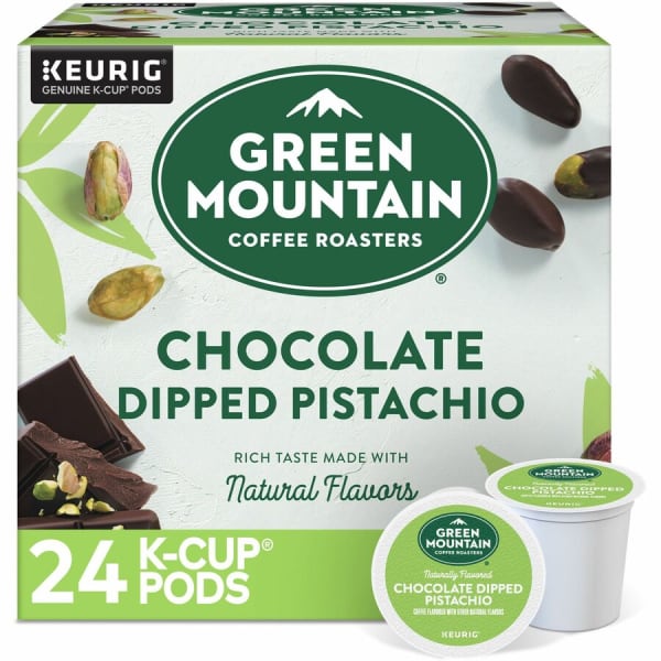 Green Mountain Coffee Roasters K-Cup Chocolate Dipped Pistachio Coffee - Compatible with Keurig Brewer - Medium - 24 / Box