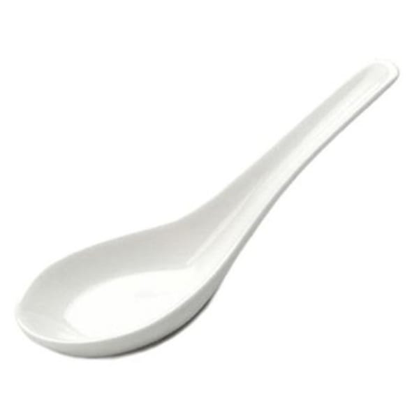 Thunder Group Wonton Soup Spoons, 5-5/8in, Imperial White, Pack Of 12 Spoons