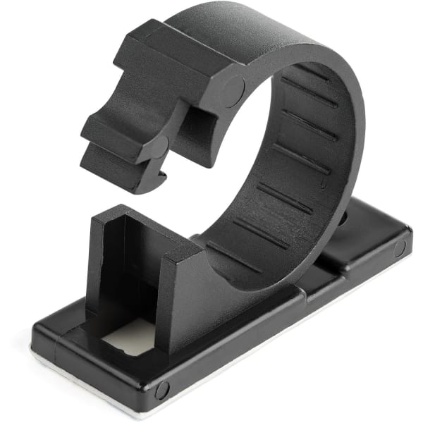 StarTech.com CBMCC3 100 Self Adhesive Cable Management Clips - Ethernet/Network Cable/Office Desk Cord Organizer - Sticky Wire Holder/Clamp Black