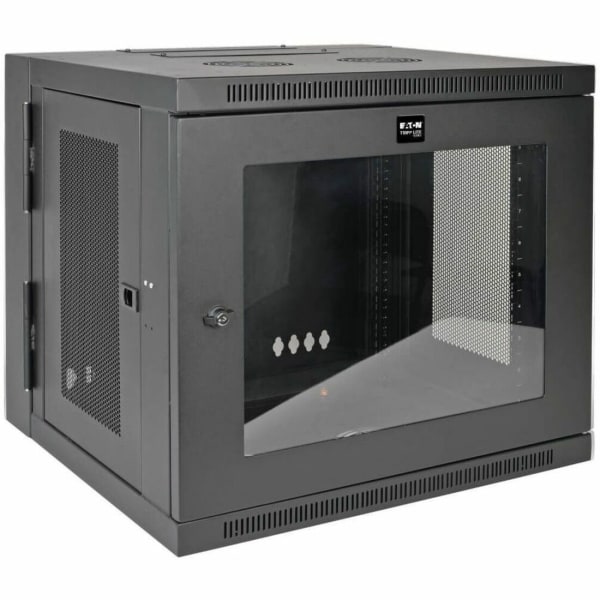 Tripp Lite SmartRack 10U Low-Profile Switch-Depth Wall-Mount Small Rack Enclosure Clear Acrylic Window Hinged Back -  - SRW10USG
