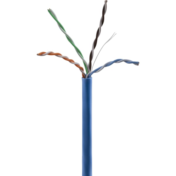 Ativa Cat5e Non-Terminated Bulk Ethernet Networking Cable, Pull Box, 500ft., Blue, 54779