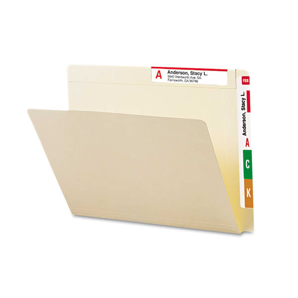 Smead Conversion Folders With Top Tab And End Tab, 3/4in Expansion, Letter Size, Manila, Box Of 100 Folders