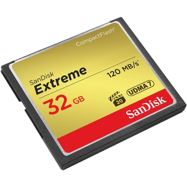 SanDisk Extreme 32 GB CompactFlash - 120 MB/s Read - 85 MB/s Write - Lifetime Warranty
