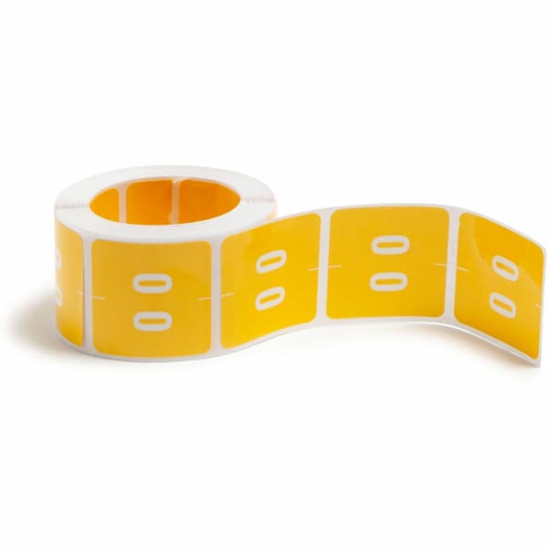 Smead DCC and DCCRN Color-Coded Numeric Labels, SMD67420, "Number", 1 1/2inW x 1 1/2inL, Yellow, 250 Per Roll