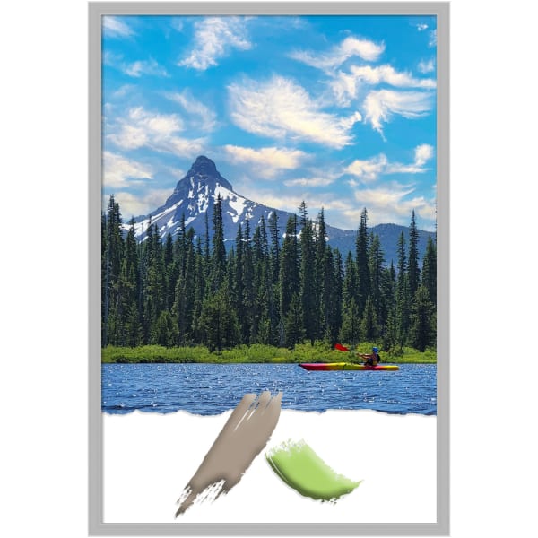 Amanti Art Picture Frame, Opening Size 20in x 30in, 21in x 31in, Hera Chrome