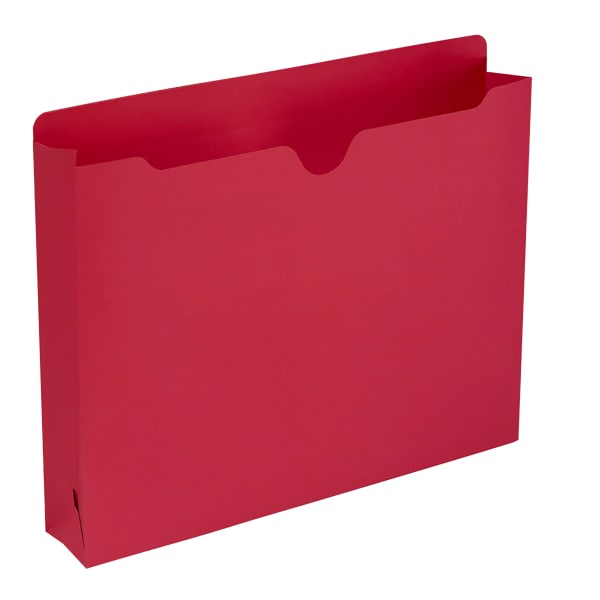 Smead Expanding Reinforced Top-Tab File Jackets, 2in Expansion, Letter Size, Red, Box Of 50