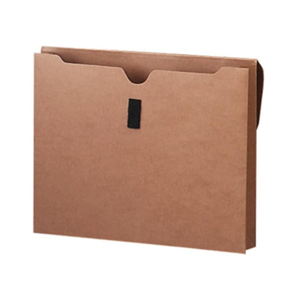 Smead Expanding Wallet With Hook-And-Loop Closure, 2in Expansion, 10in x 15in, Redrope