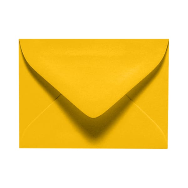 LUX Mini Envelopes, #17, Gummed Seal, Sunflower Yellow, Pack Of 250