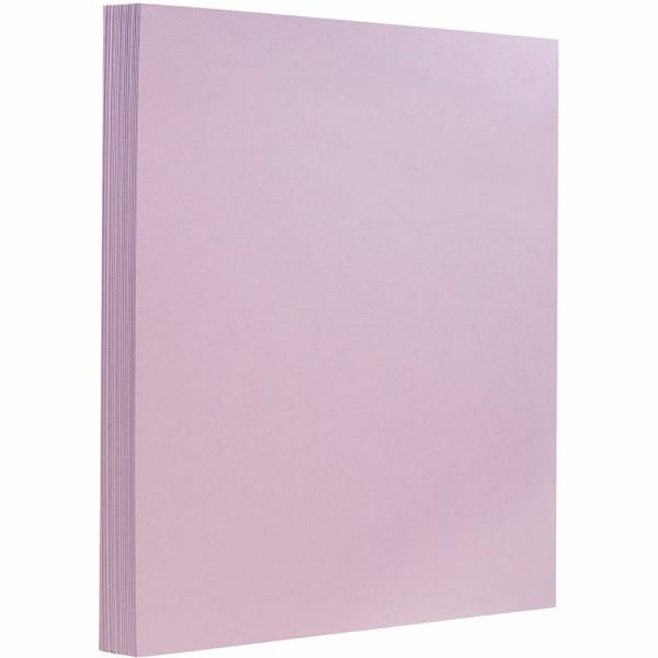 JAM Paper Card Stock, Light Purple Lilac, Letter (8.5in x 11in), 130 Lb, Pack Of 25