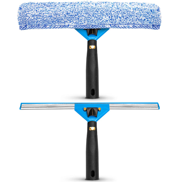 Gritt Commercial Swivel Window Washing Kit With Squeegee And Washer, 14in, Multicolor