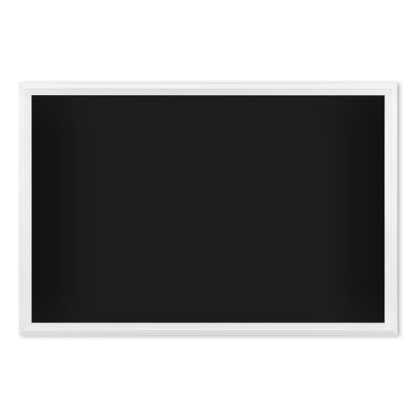 U Brands Magnetic Chalkboard, 30in X 20in, White Decor Frame (2073U00-01)