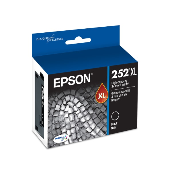 Epson 252XL DuraBrite Black High Yield Ink Cartridge, T252XL120-S