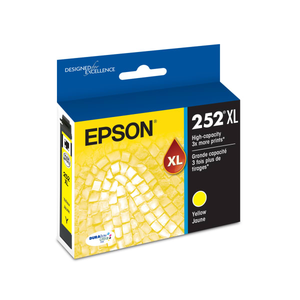 Epson 252XL DuraBrite Yellow Ultra-High-Yield Ink Cartridge, T252XL420-S