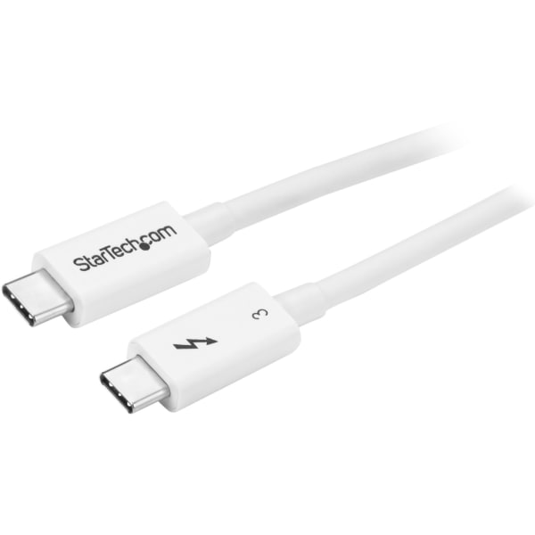 StarTech.com 1.6ft (50cm) Thunderbolt 3 Cable, 40Gbps, 100W PD, 4K/5K Video, Thunderbolt-Certified, Compatible w/ TB4/USB 3.2/DisplayPort - 1.6ft (50cm) Passive Thunderbolt 3 cable - Delivers consistent 40 Gbps performance