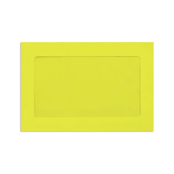 LUX #6 1/2 Full-Face Window Envelopes, Middle Window, Gummed Seal, Citrus, Pack Of 500