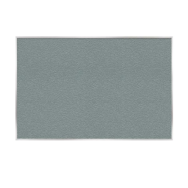 Ghent Vinyl Non-Magnetic Bulletin Board, 48-1/2in x 88in, Stone, Satin Aluminum Frame