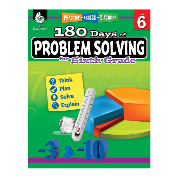 Shell Education 180 Days Of Problem Solving, Grade 6