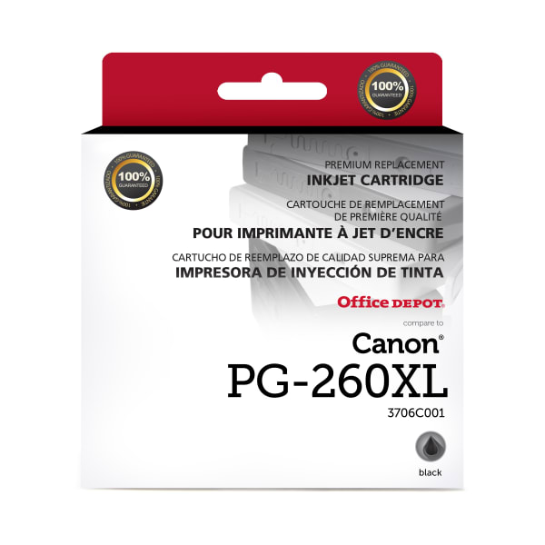 Office Depot Remanufactured Black High-Yield Ink Cartridge Replacement For Canon PG-260XL, ODPG260XLB