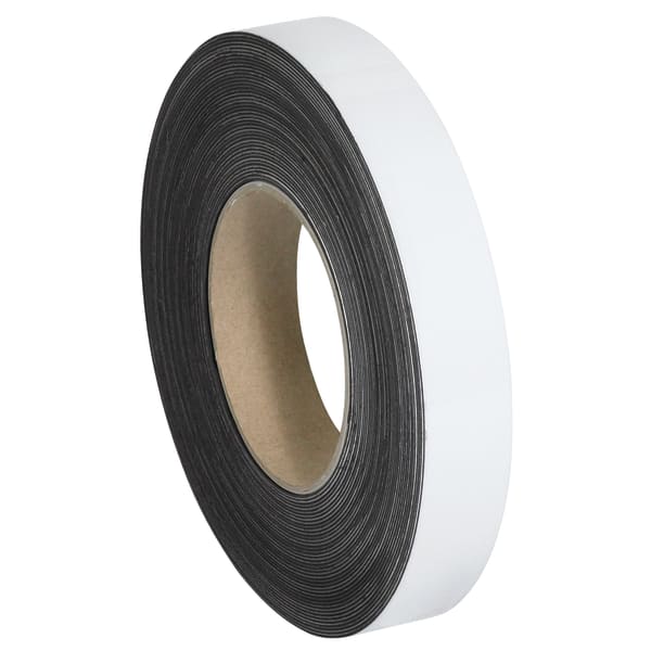Partners Brand Magnetic Warehouse Label Roll, LH138, 1in x 100ft, White