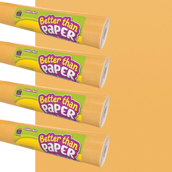 Teacher Created Resources Better Than Paper Bulletin Board Roll, 4ft x 12ft, Golden Sun, 4-Pack