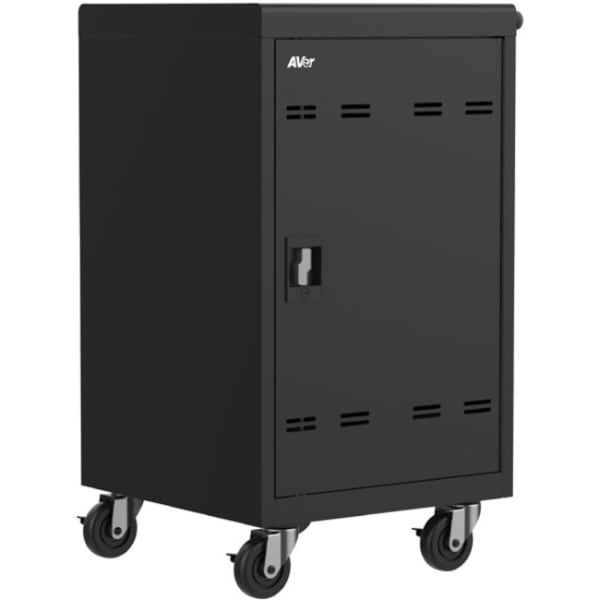 AVer AVerCharge B30 30 Device Charging Cart - Metal - 24.60in Width x 21.30in Depth x 38.10in Height - Black - For 30 Devices