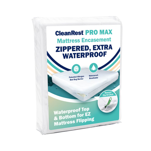 CleanRest PRO Max Mattress Encasements, Full XL, 80inL x 54inW x 15inD, White, Case Of 3 Encasements