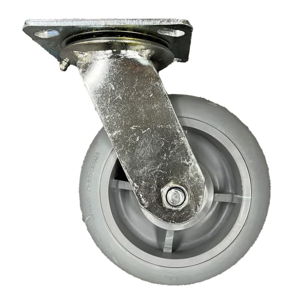 CSL Poly Casters, Swivel, 6in, Gray, Set Of 2 Casters