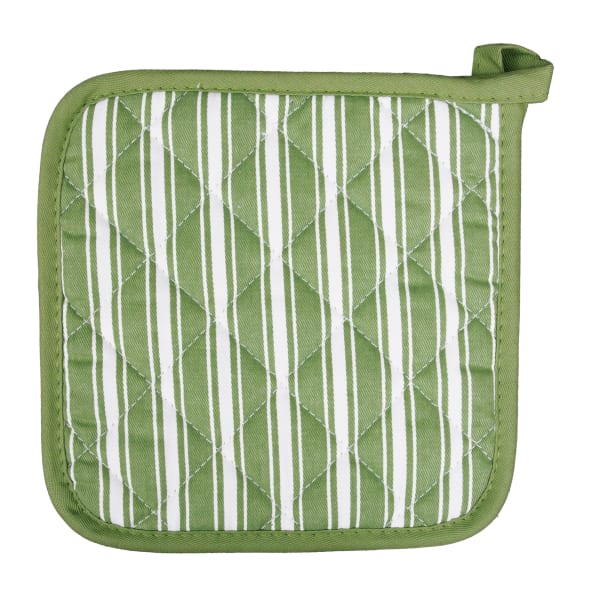 Better Houseware Striped Pot Holder, 7in x 7in, Green