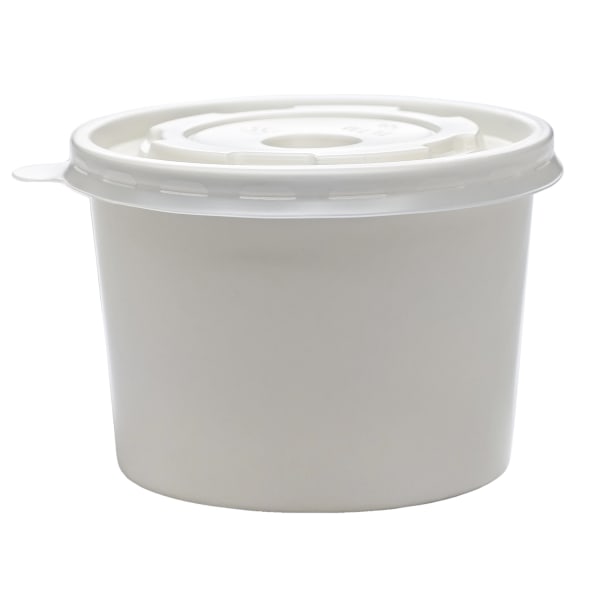 Highmark Paper Soup Cups With Lids, 16 oz, White, Case Of 250