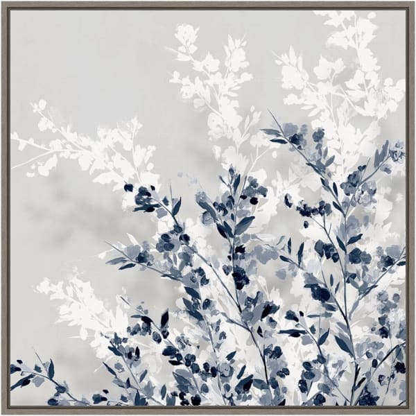 Amanti Art Blue Spring I by Isabelle Z Framed Canvas Wall Art Print, 22inH x 22inW, Graywash