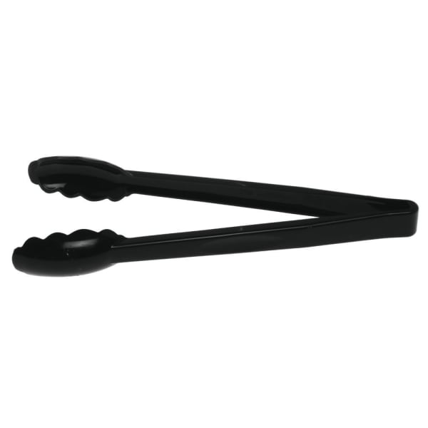 Cambro Plastic Tongs, Scallop Grip, 12in, Black, Pack Of 12 Tongs