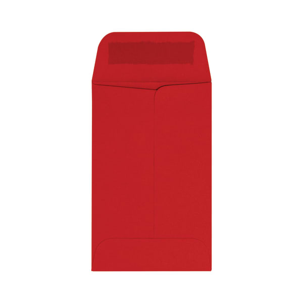 LUX Coin Envelopes, #1, Gummed Seal, Ruby Red, Pack Of 500