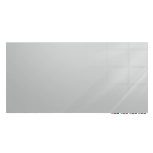 Ghent Aria Low Profile Magnetic Dry-Erase Whiteboard, Glass, 36in x 48in, Gray