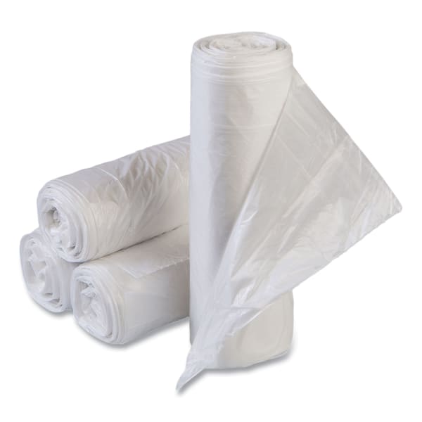 Inteplast Group High-Density Commercial Can Liner Value Pack, 30 gal, 11 mic, 30in x 36in, Clear, Interleaved Roll, 25 Bags/Roll, 20 Rolls/CT