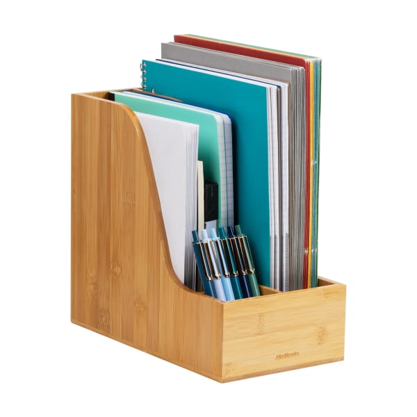 Mind Reader Vertical File Storage, 10inH x 11inW x 6inD, Brown