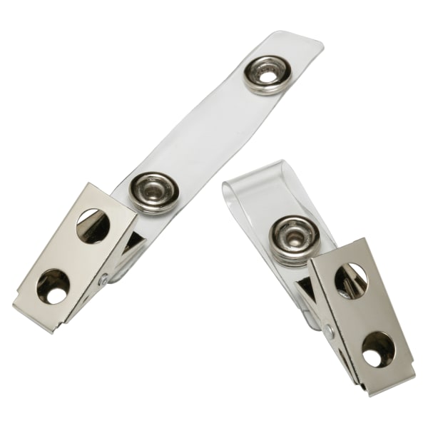 SKILCRAFT Strap Adapter, 3/4in x 2in, Clear, Pack Of 100 (AbilityOne 8455-01-645-2727)