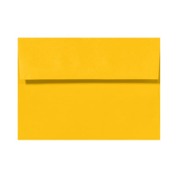 LUX Invitation Envelopes, A2, Peel & Press Closure, Sunflower Yellow, Pack Of 1,000