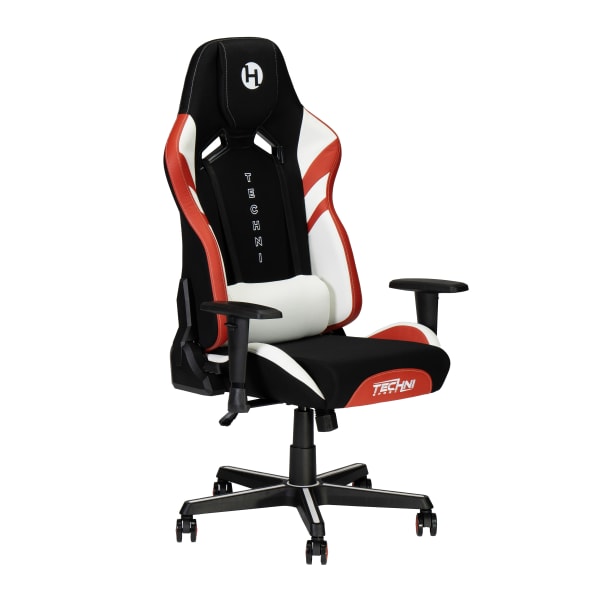 Techni Sport Echo 2.0 Ergonomic Fabric Computer Gaming Chair, Red/Black