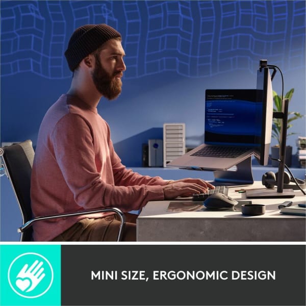 Logitech MX Mechanical Mini Wireless Illuminated Keyboard, Tactile Quiet Switches, Backlit, Bluetooth, USB-C - Wireless Connectivity - Bluetooth - 32.81 ft - ChromeOS - PC, Mac - Mechanical/MX Keyswitch - Graphite