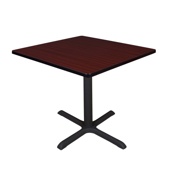 Regency Cain Square X-Base Breakroom Table, 29inH x 36inW x 36inD, Mahogany