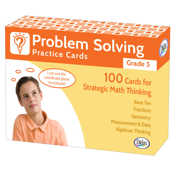 Didax Problem Solving Practice Cards, Grade 5