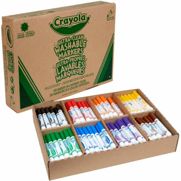 Crayola Washable Broad-Line Marker Classpack, Pack Of 200