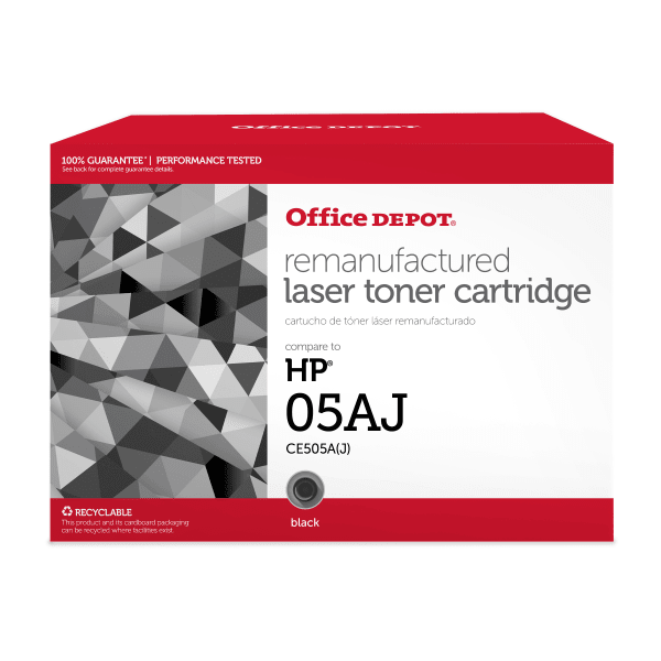 Office Depot Remanufactured Black Extra-High Yield Toner Cartridge Replacement For HP 05AJ, OD05AJ