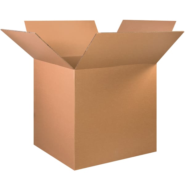 Partners Brand Double-Wall Heavy-Duty Corrugated Cartons, 32in x 32in x 32in, Kraft, Box Of 5