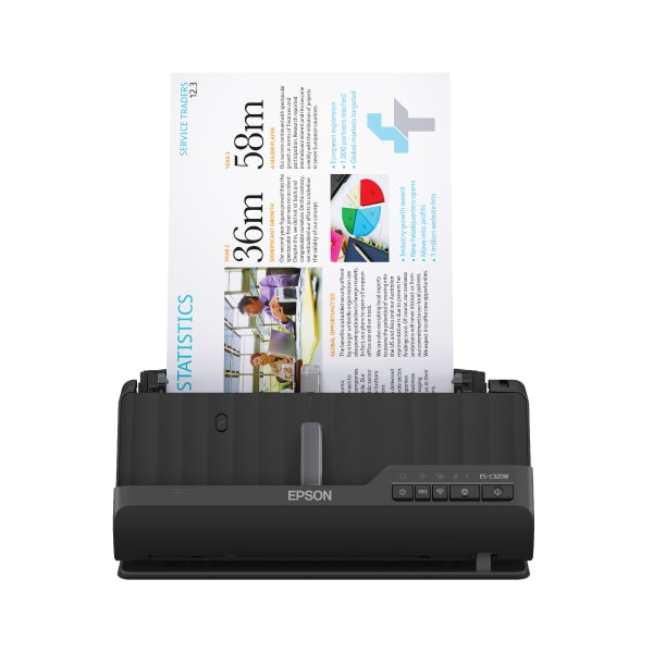 Epson WorkForce Wireless Compact Desktop Document Scanner, ES-C320W