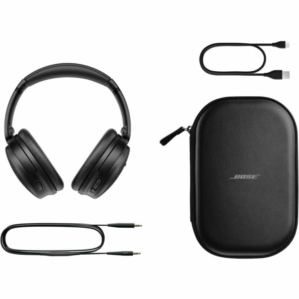 Bose QuietComfort Headphone - Stereo - Mini-phone (3.5mm) - Wired/Wireless - Bluetooth - Over-the-head - Binaural - Circumaural - Noise Canceling - Black