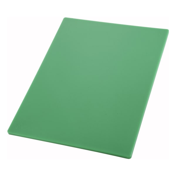 Winco Plastic HACCP Color-Coded Cutting Board, 12in x 18in, Green