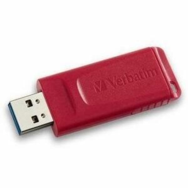 Verbatim Store"nGo USB Flash Drive, 128GB, Red