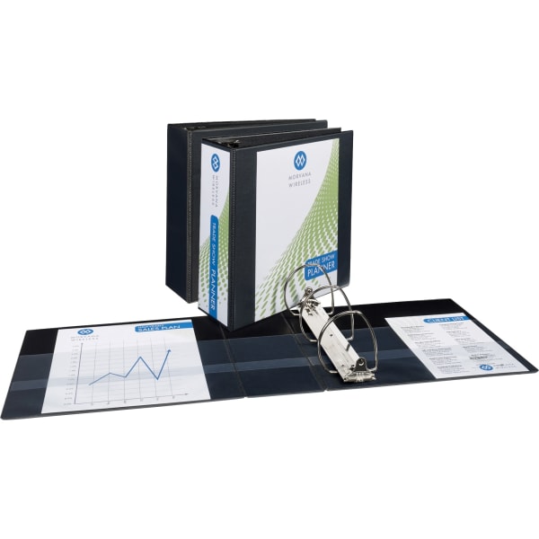 Avery Durable View Binders- 4in Ring, 8 1/2in x 11in, Black, Pack Of 3